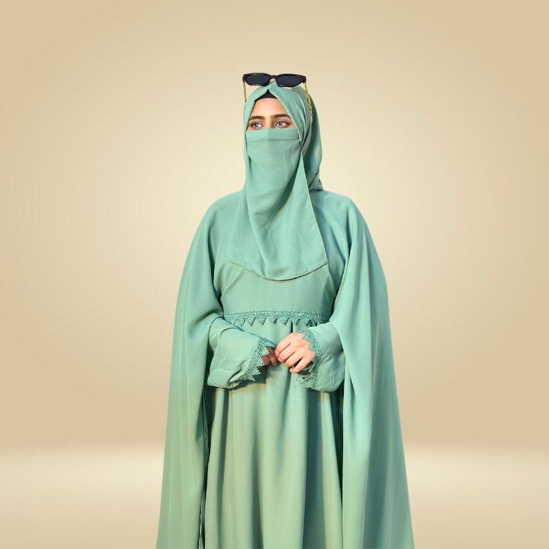 Royal Cape abaya (maroon) - Image 13