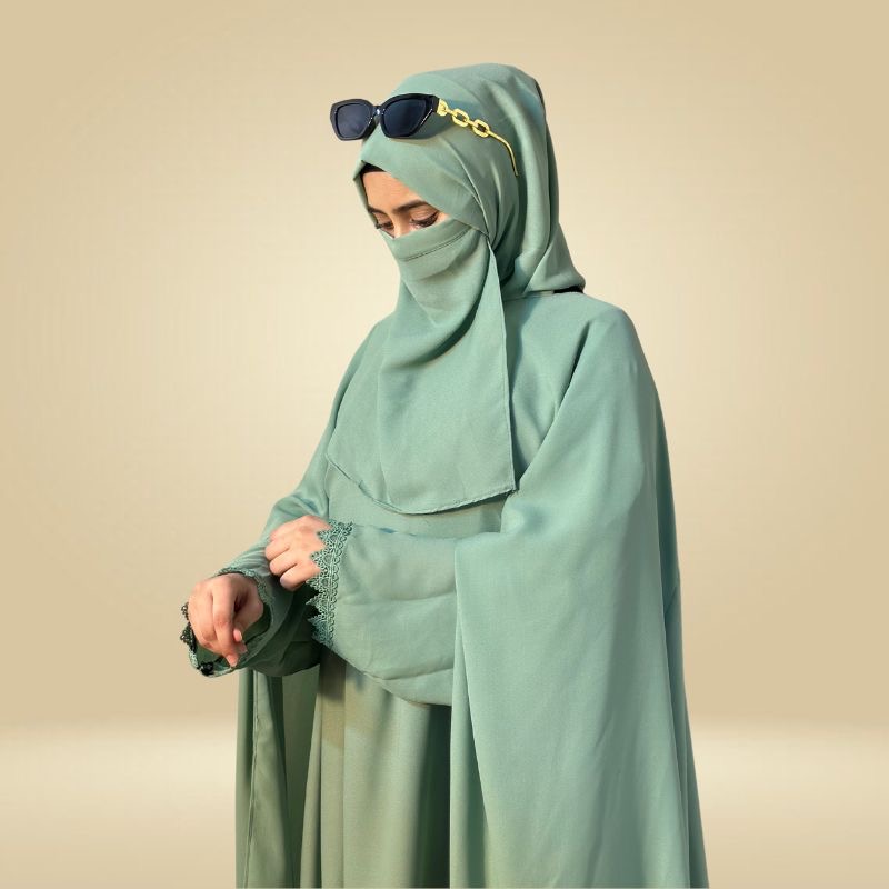 Royal Cape abaya (maroon) - Image 8