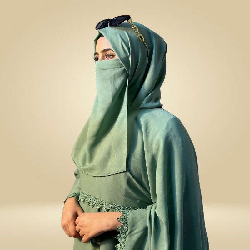 Royal Cape abaya (maroon) - Image 10