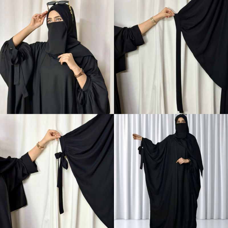 4 Piece tie kaftan abaya (brown) - Image 13