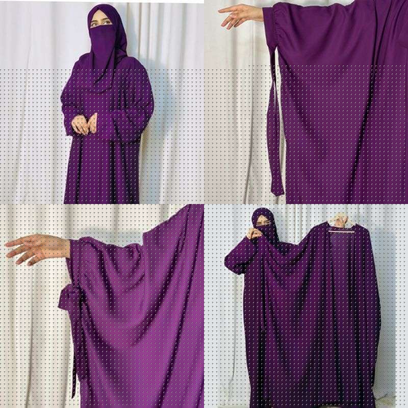 4 Piece tie kaftan abaya (brown) - Image 17