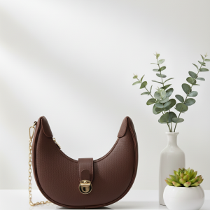 (Dark brown) half moon bag