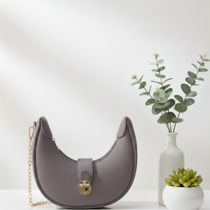 (grey) Half moon bag