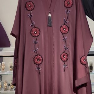 handowrk abaya (maroon)