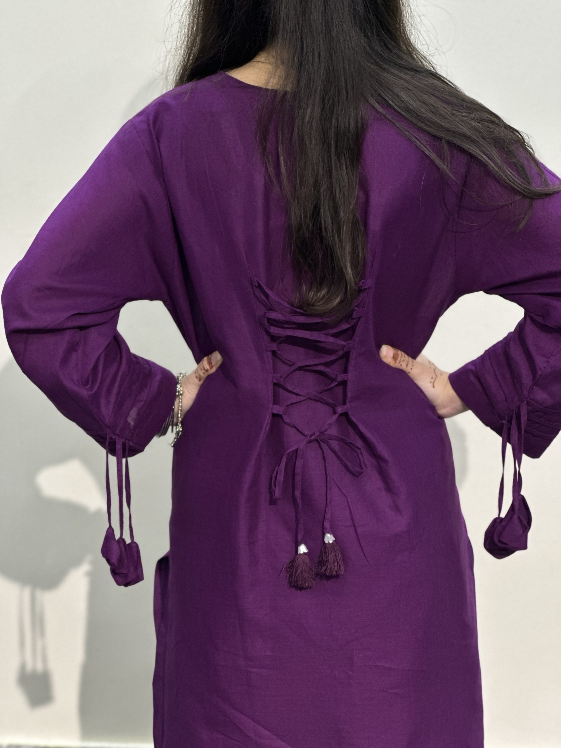 Purple farshi shalwar dress