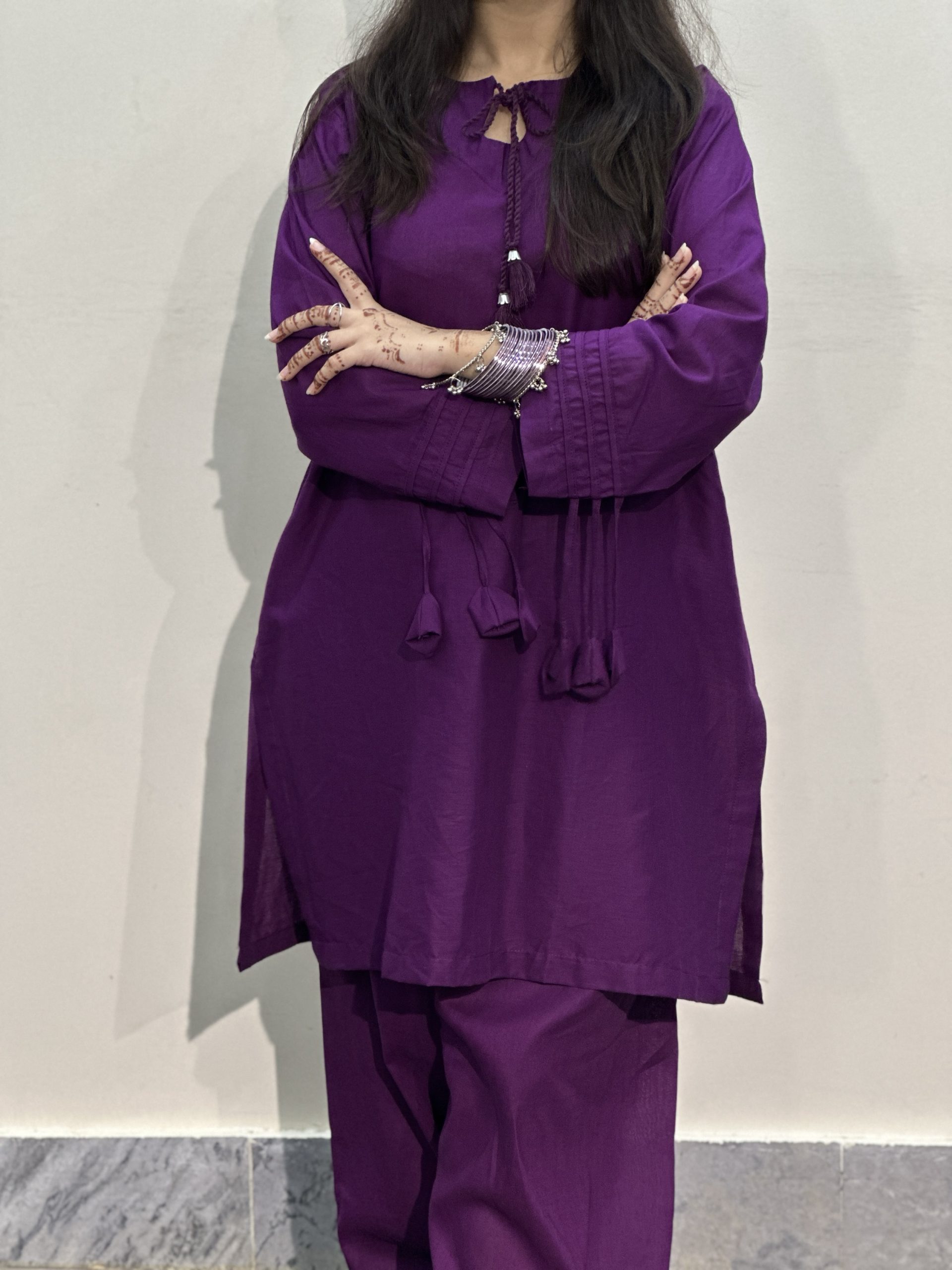 Purple farshi shalwar dress - Image 4