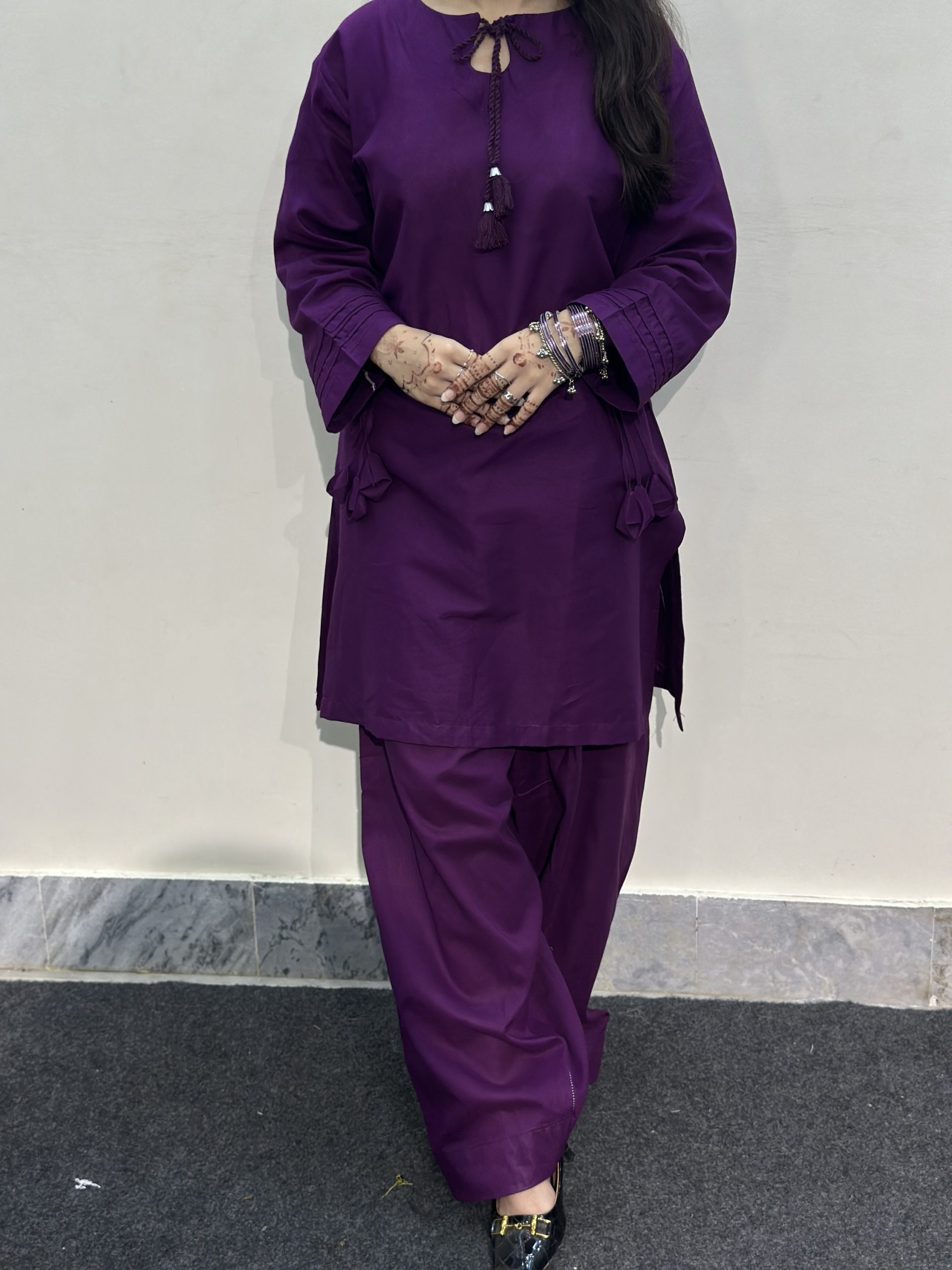 Purple farshi shalwar dress - Image 7