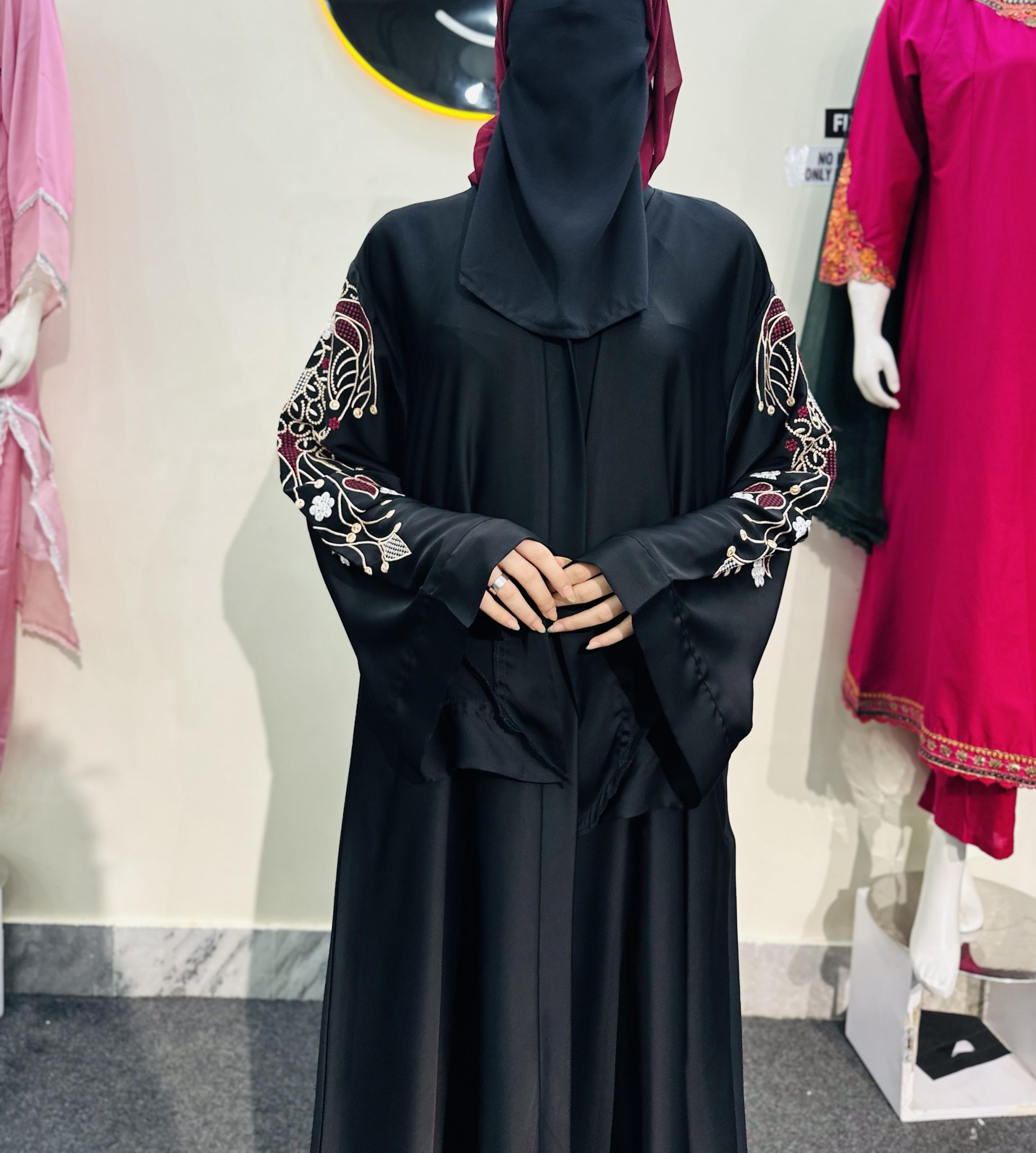 Embroidered one piece abaya - Image 6