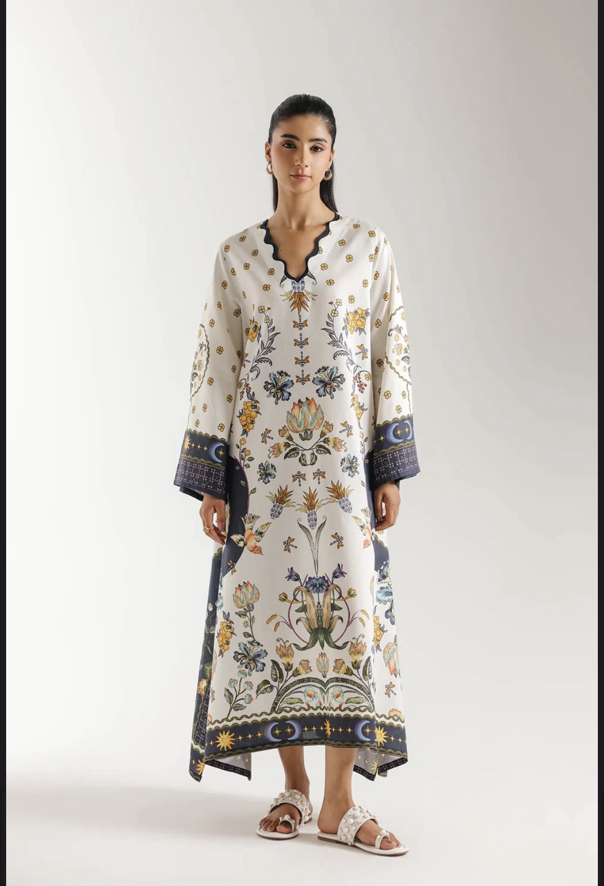 Silk kaftan 2 pcs